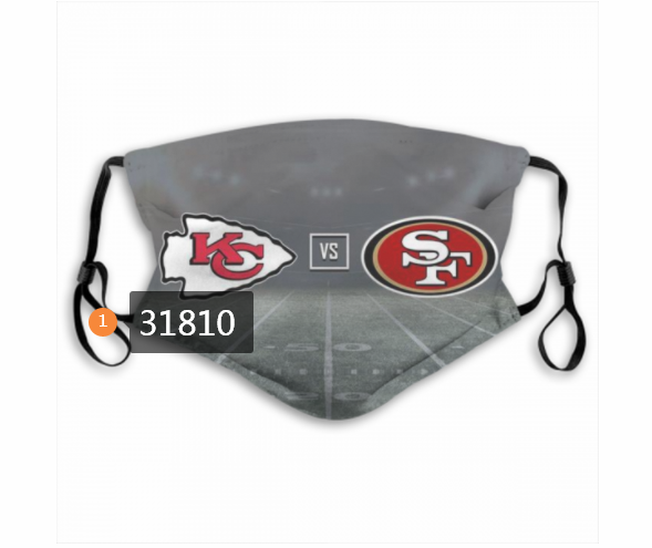 NFL Kansas City Chiefs  1452020 Dust mask with filter->nfl dust mask->Sports Accessory